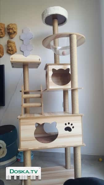 Продаю, дерево, для кошки. Размер 50*60*190 см. Материал-дерево. Новое. Звонить