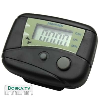 Цифровые часы pedometer подсчета шагомер шаги, калории, kм.мил.