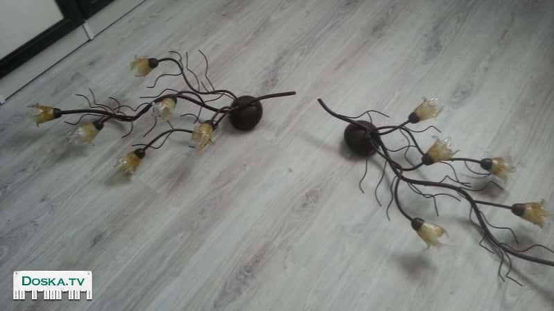 по случаю переезда! итальянского производства 2 оригинальные люстры