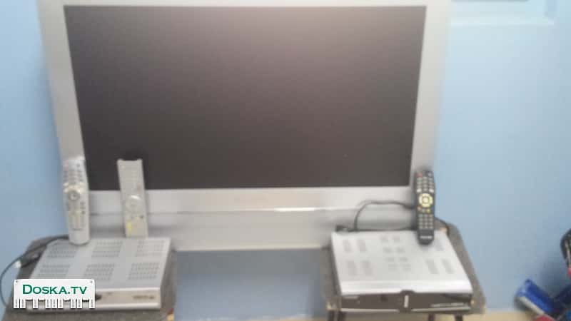 2спутниковых рессивера+телевизор_испрвные