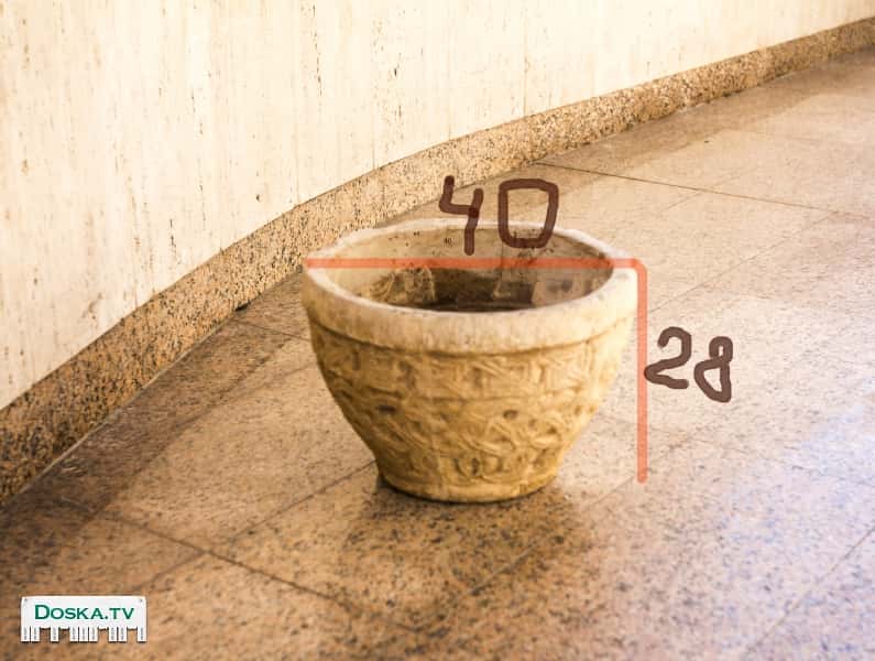 Горшки для цветов керамика. Размеры на фото.