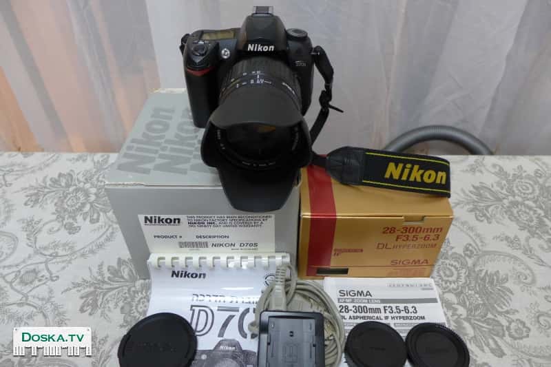 Продаю NIKON D70S с мощным объективом SIGMA 28-300. Все годы