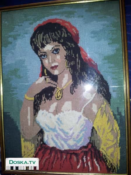 Продаю картины - чеканка, вышивка. Веник Золушка механический - 50