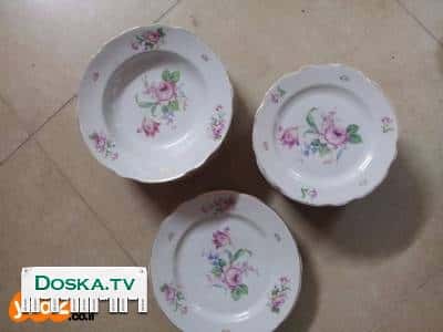 סט צלחות אוכל וינטג עם פרחים  набор тарелок из