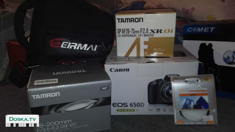 фотоаппарат Canon EOS 650D, в комплекте с китовым объективом 18-55
