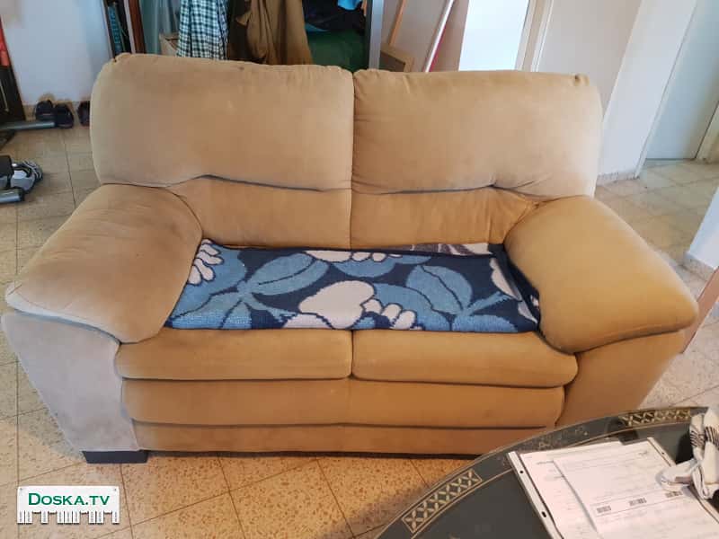 Продаю Салон 3+2 цвета велур-беж.   Торг возможен, Подвеска