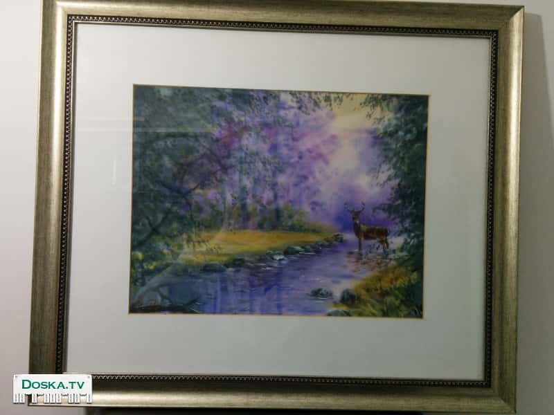 Картина очень теплая и сближает с природой, пастельные тона придают