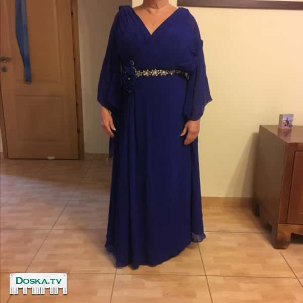 платье для мамы невесты или жениха. Цвет-Королевский синий. Для невысокой