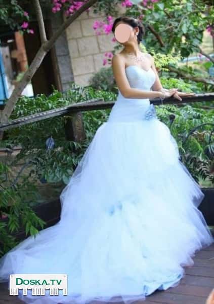 Шикарное свадебное платье, размер S.  Можно звонить в шабат.