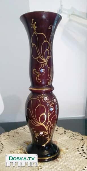 Шикарная эксклюзивная ваза производства известнейшей компании "Морано"- венецианское стекло.