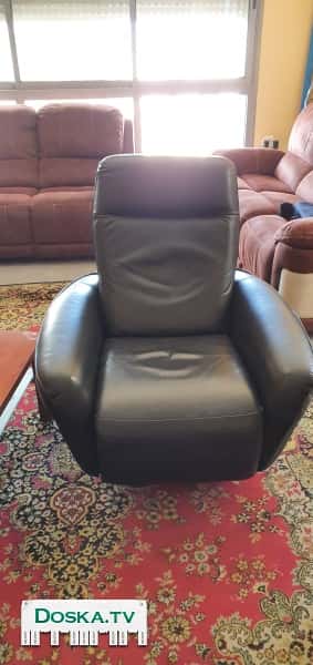 кожаное кресло с реклайнером в современном стиле сделанo в Италии