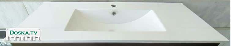 Белая керамическая раковина для ванной комнаты Новая, в упаковке. Размеры