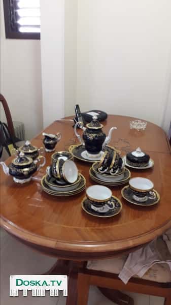 сервиз на 6 персон. синий кобальт.