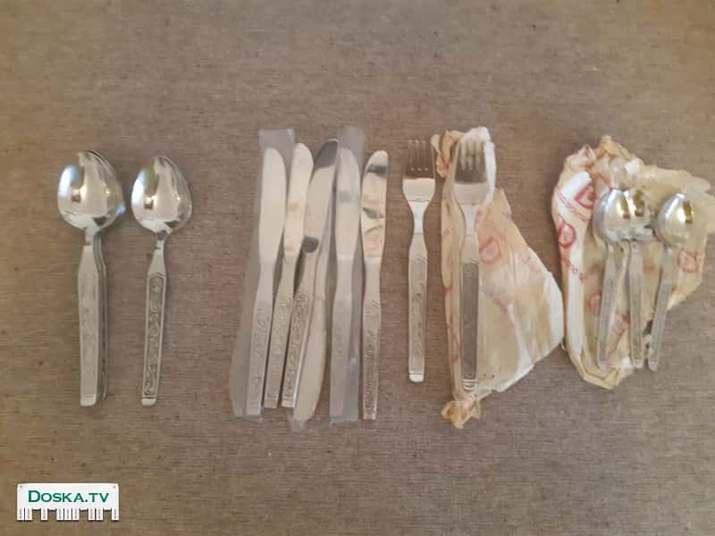 столовый набор на 6 персон из нерж. Новый.  Цена