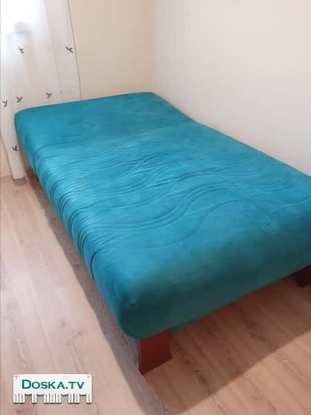 Полуторная кровать, подголовник с ручной регулировкой, включая ящик для белья