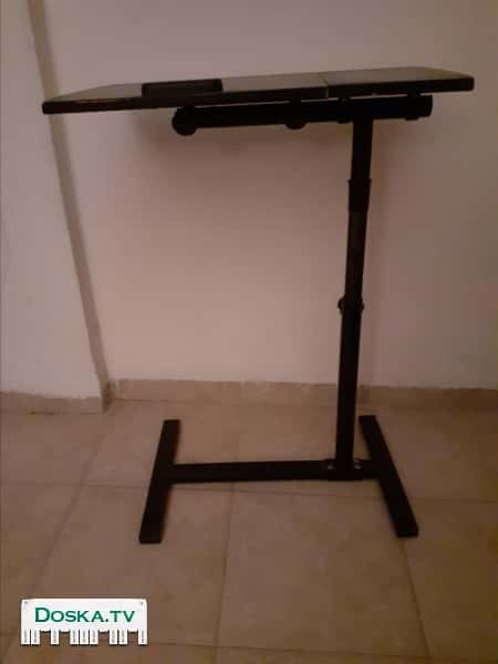 Стол для компьютера, высота регулируется, деревянный, передвижной, цвет черный. Цена