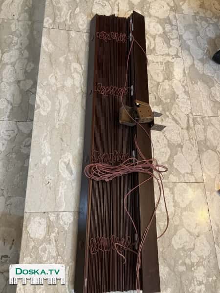 Очень красивые складные шторы (трисим), цвет "Армон"- вишня в шоколаде,