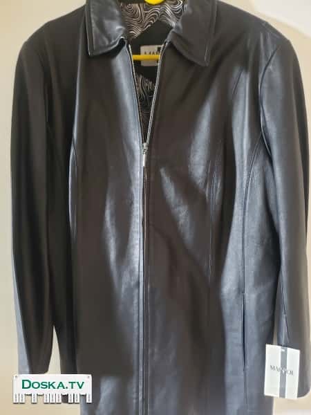 Женское кожаное короткое полупальто (натуральная кожа), новое, с этикеткой, размер