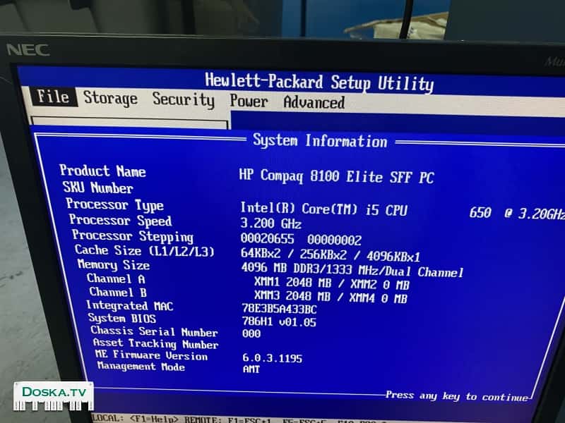 Настольный компьютер  HP Cpmpaq 8100  Prosesor i5 Есть