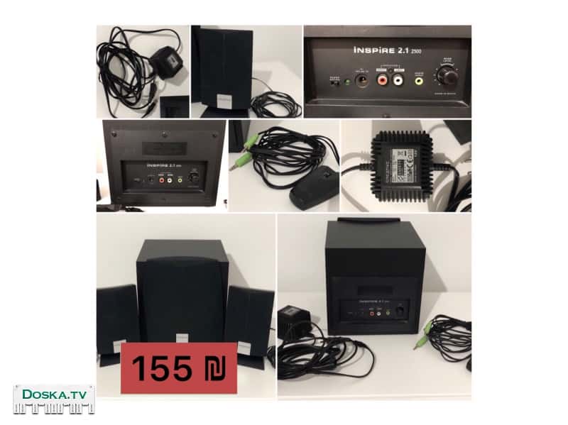 Комплект компьютерных колонок по цене 155 шек. Самовывоз из Хадеры.