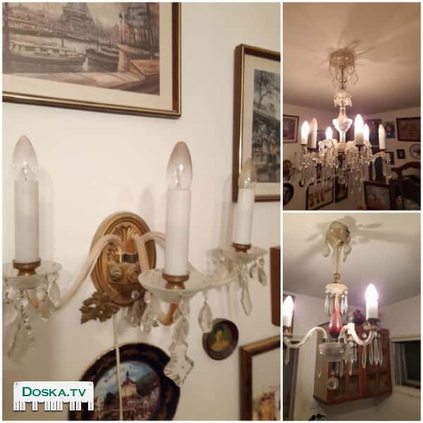 2 люстры и бра за 350 шекелей