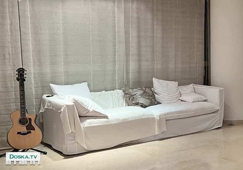 Премиальный белый диван в гостиную, 260 см в длину, 80