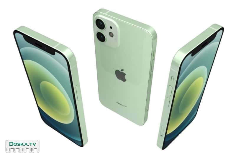 iPhone 12 mini зеленый + подарок: новые проводные наушники Apple