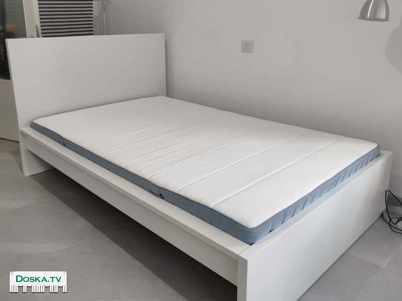 Кровать IKEA MALM + матрас, 120см   Пользовались 1