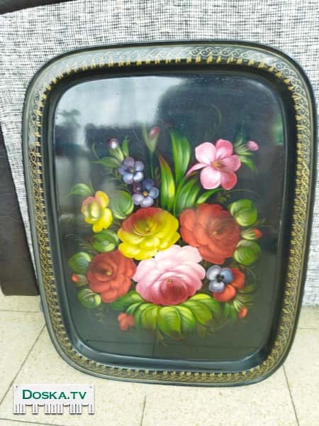 Поднос жостовский декоративный 45х35