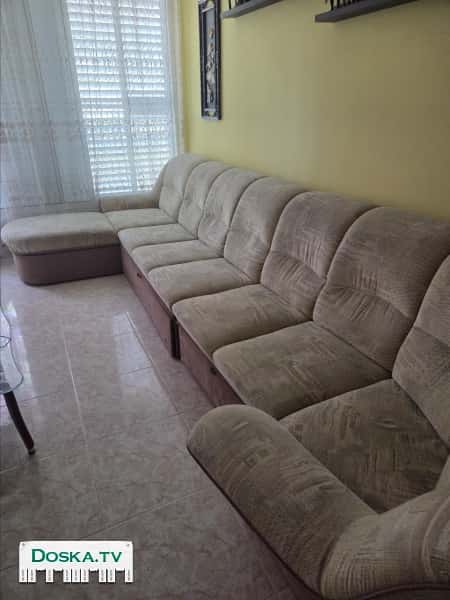 Угловой салон, с кроватью и ящиком для хранения, длина 5