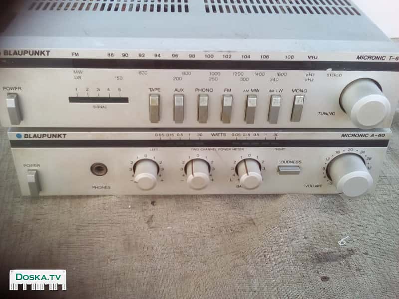 Усилител+радио+магнитафон.Винтаж. В отличном состоянии. Достаточно мошный. Компактный, чистые звуки. Хорошии