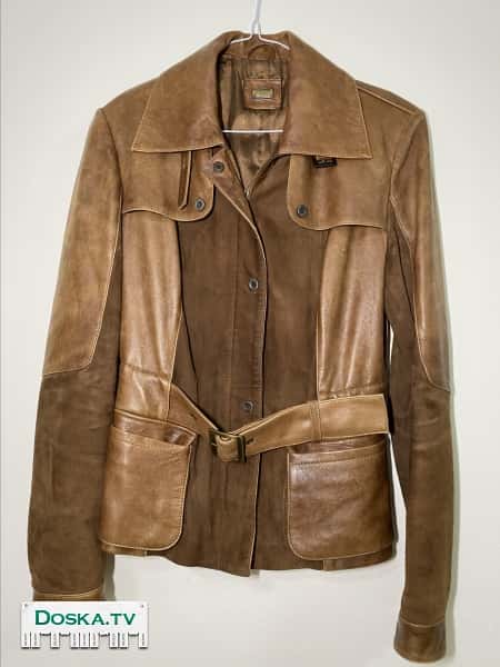 Кожаная куртка коричневого цвета от немецкого производителя Gunmod. Материалы: натуральная