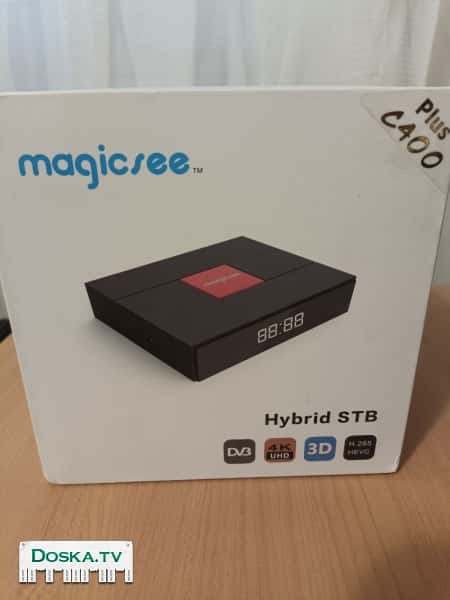 Гибридный ТВ бокс с DVB-T2/S2 тюнером Magicsee C400 Plus DVB-S2/T2/C