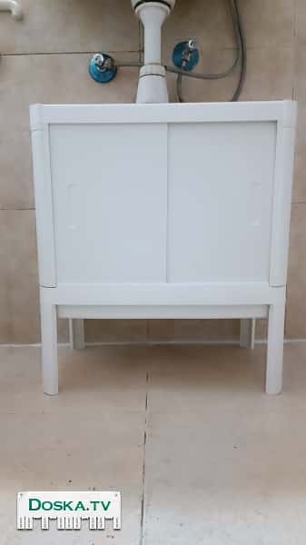 Нижняя тумба под раковину для ванной комнаты. Максимально полезно использует