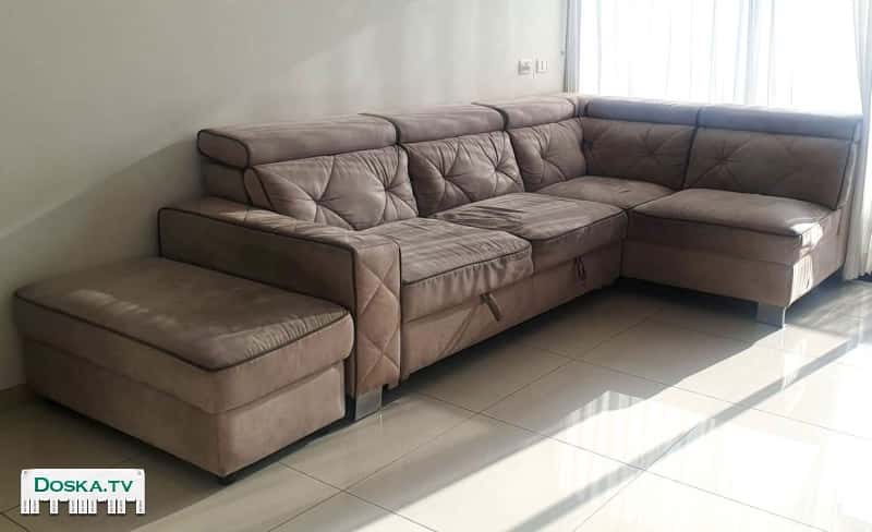 угловой диван в очень хорошем состоянии (280-170) раскладывается в большую